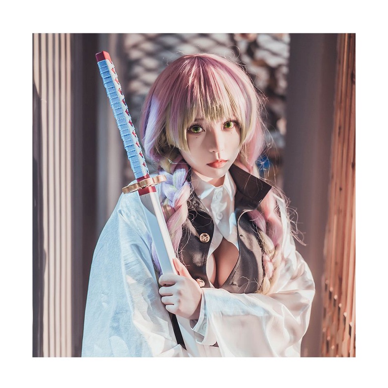 Demon Slayer Kanroji Mitsuri cosplay Costume Large size Kochou Shinobu Women Kimono Uniform Suit cos Anime Prop Adult and kids Anime Halloween