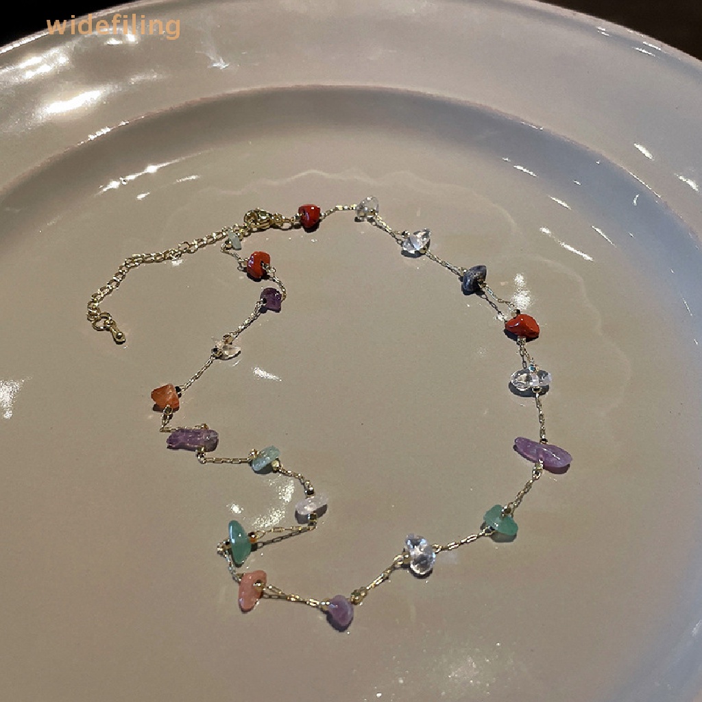 Vòng cổ Mặt Đá Nhiều Màu Đơn Giản Phong Cách Hàn Quốc Cho Nữ