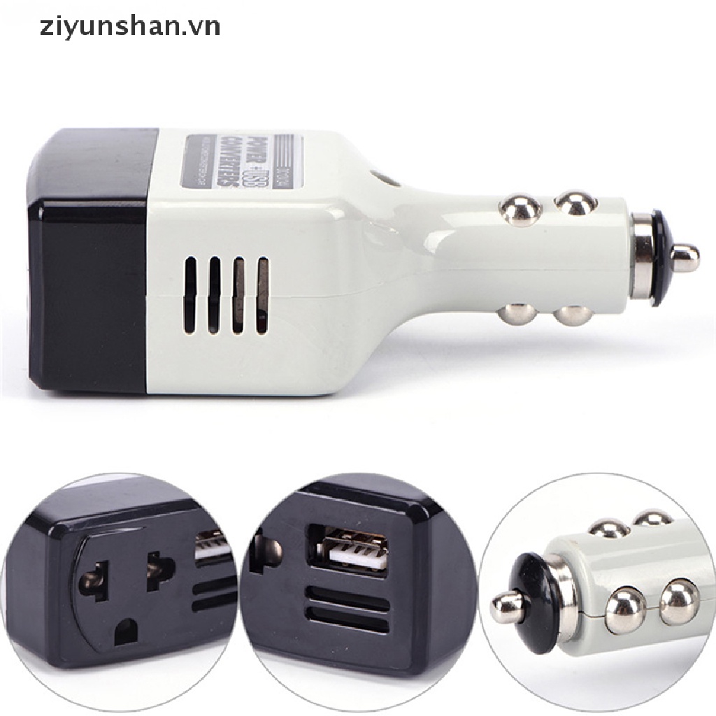 ziyunshan USB Car Power Converter Dc 12/24V To Ac 220V Car Inverter For Phone Inverter 12V vn