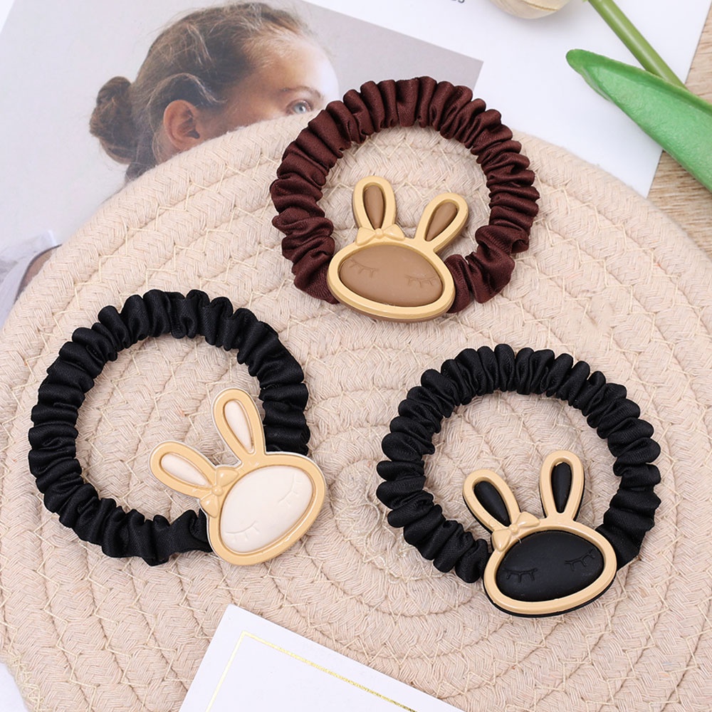 Dây Cột Tóc Cao Su Co Giãn Hình Thỏ Dễ Thương Phong Cách Hàn Quốc Cho Nữ