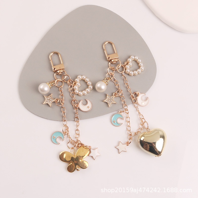 Móc Khóa Hợp Kim Hình Ngôi Sao Mặt Trăng / Bướm / Ngôi Sao Xinh Xắn