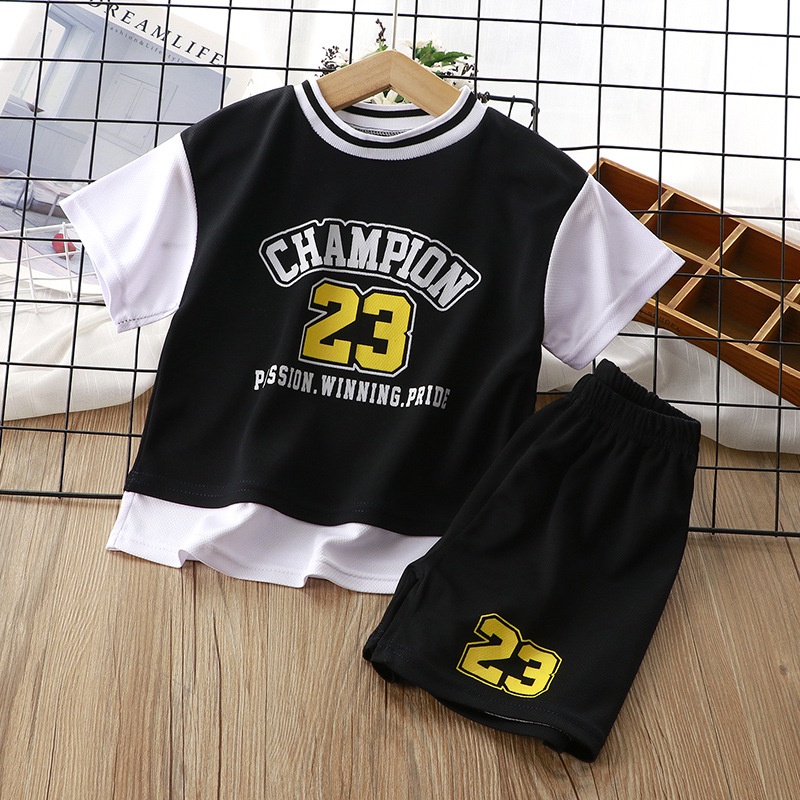 Set Đồ Thể Thao 2 Món Phối Áo Ba Lỗ Thời Trang Hè Cá Tính Cho Bé Trai