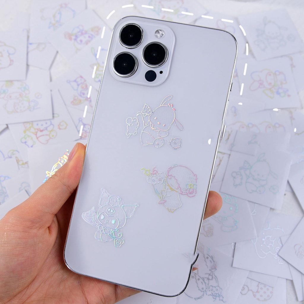 Sanrio Miếng Dán Trang Trí Bằng Kim Loại Chống Thấm Nước Hình Cún Kuromi Melody Pacha