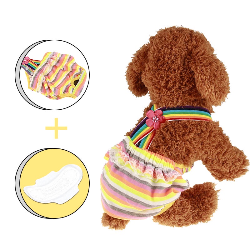 Quần lót cho chó puppy quần short sinh lý quần áo thú cưng thoáng khí dễ thương