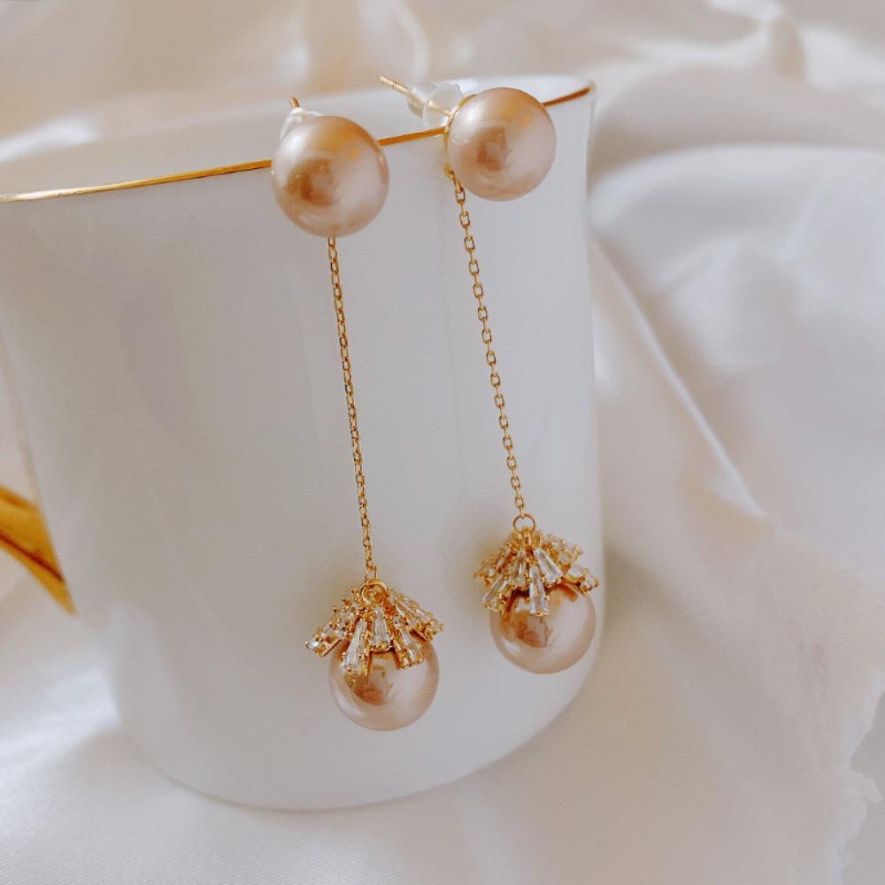 LOMBARD Khuyên Tai Treo Họa Tiết Hình Học Thời Trang Sang Trọng Ngọt Ngào Cho Nữ