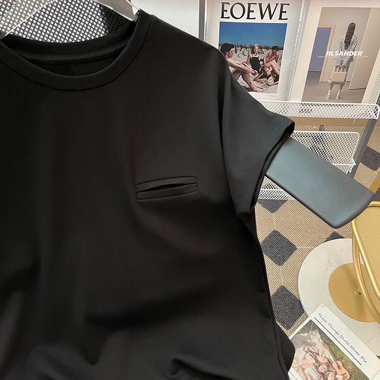 SUXI Áo Thun Tay Ngắn Cổ Tròn Màu Trơn Đơn Giản Thời Trang Mùa Hè Cho Nữ