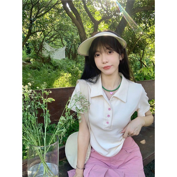 Áo Thun polo Ngắn Tay Thời Trang Mùa Hè 2023 Cho Nữ