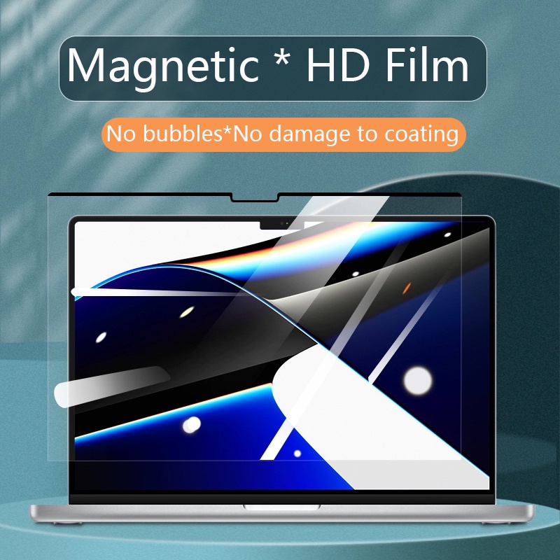 Miếng Dán Từ Tính Bảo Vệ Màn Hình Cho Macbook 2022 Air M2 New Pro 14 16 inch A2681 M1 Air 13.3 A2337 A2338 Pro 13 inch A2780 A2779