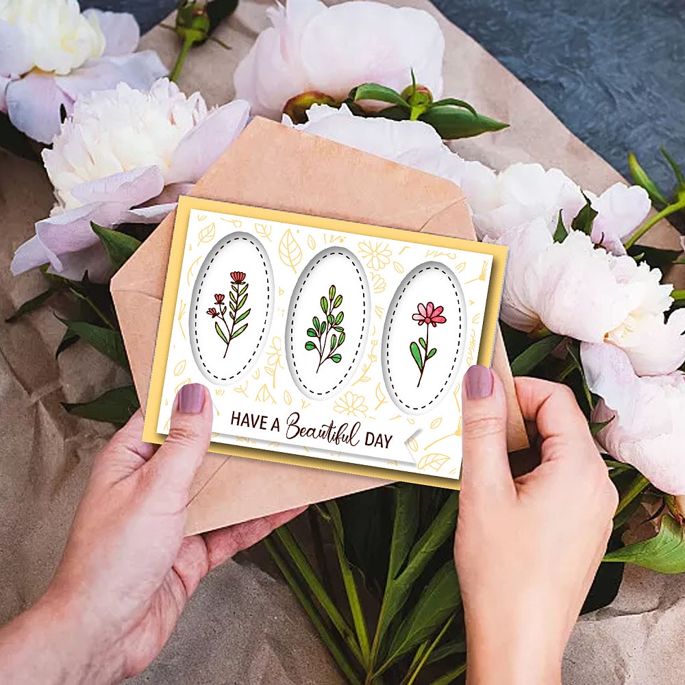 1 Tấm Tem Dán Trang Trí Album Ảnh Bằng Nhựa PVC 16x11x0.3cm