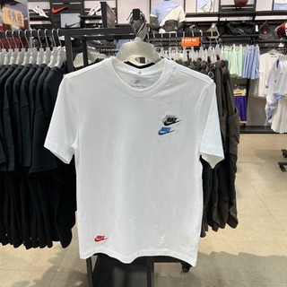 Áo Thun Nike 100% Chính Hãng Tay Ngắn Thêu Logo Đơn Giản Thoáng Khí Cho Nam