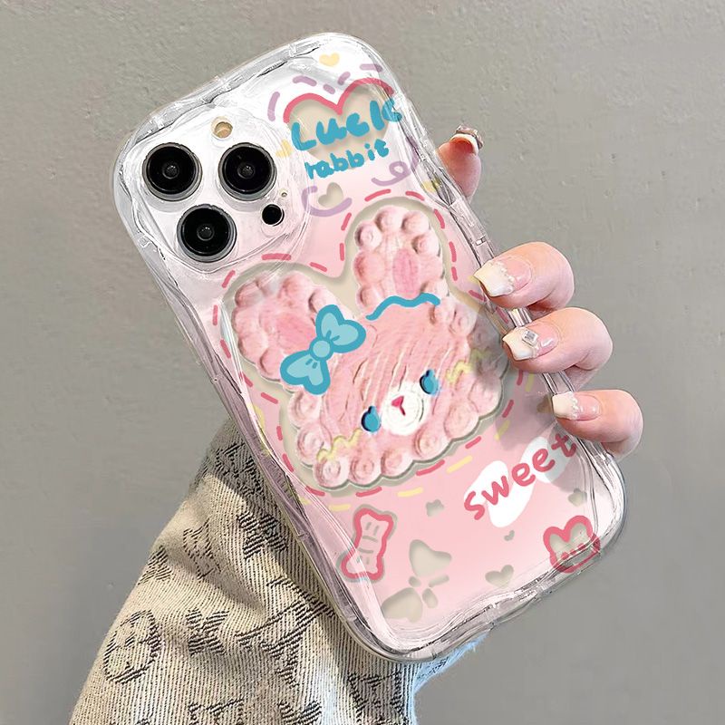 ✅Ốp Điện Thoại Mềm Trong Suốt Chống Sốc Có Kẹp Tóc Xanh Dương Cho iPhone14 / 13promax 12 / 11 7 / 8p xs / r