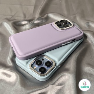 Ốp điện thoại khung kính mạ màu trơn cho iPhone 15 Pro Max 11 14 13 12 Pro Max Túi khí chống sốc Ốp lưng silicon mềm