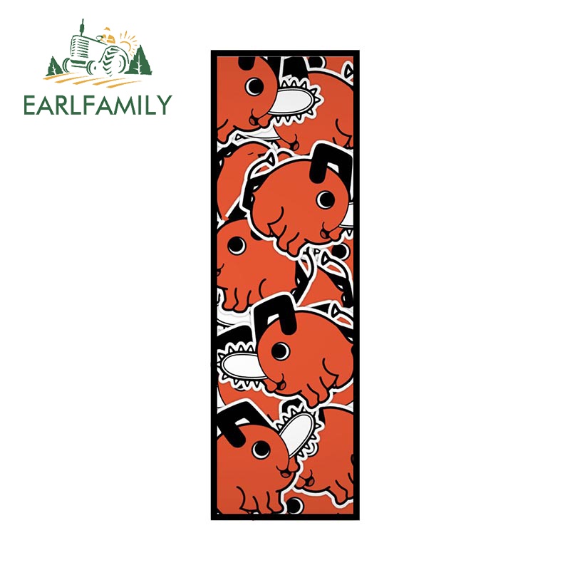 Sticker Dán Trang Trí Xe Hơi / Tủ Lạnh / Laptop / Xe Máy Hình Nhân Vật Chainsaw Man 13Cmx4.1Cm Bằng Chất Liệu Vinyl Chống Thấm Nước