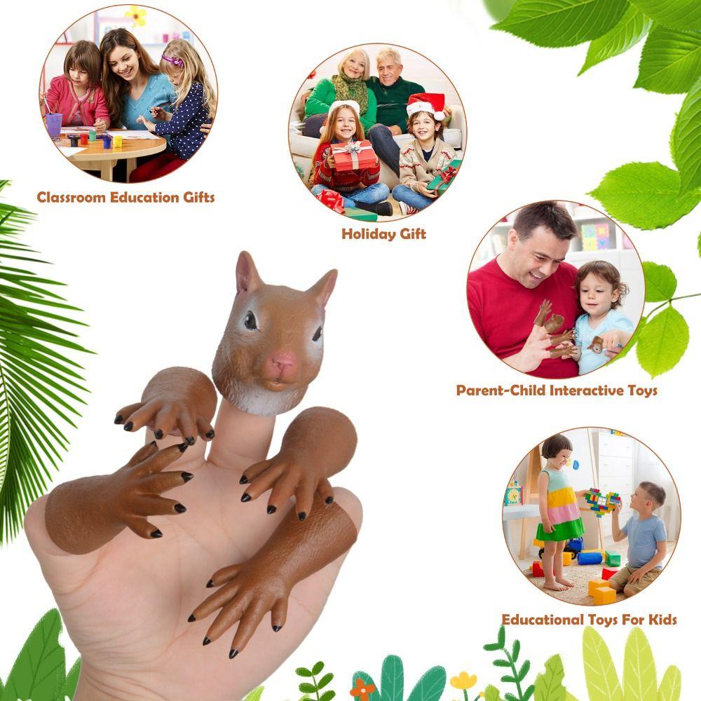 Đồ Chơi Búp Bê Ngón Tay Hình Động Vật Hoạt Hình Tháo Rời Được Dành Cho Trẻ Em