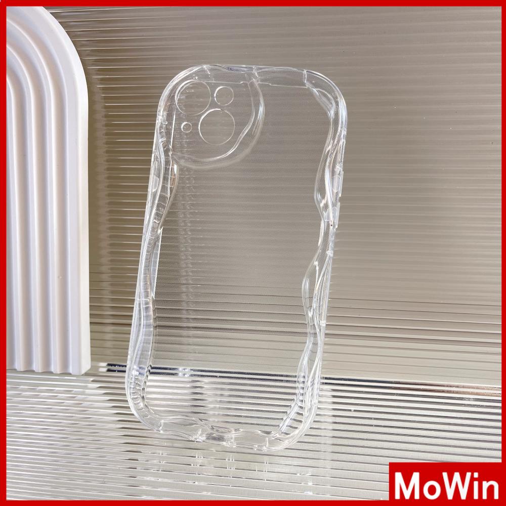 Ốp điện thoại viền gợn cong màu trắng/ đen/ trong thích hợp cho iPhone 13 Pro max 12 Pro Max 11 xr 7Plus 14 Pro Max