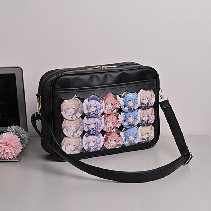 Túi Đeo Chéo Da PU Trong Suốt Phong Cách Harajuku Nhật Bản Cho Nữ