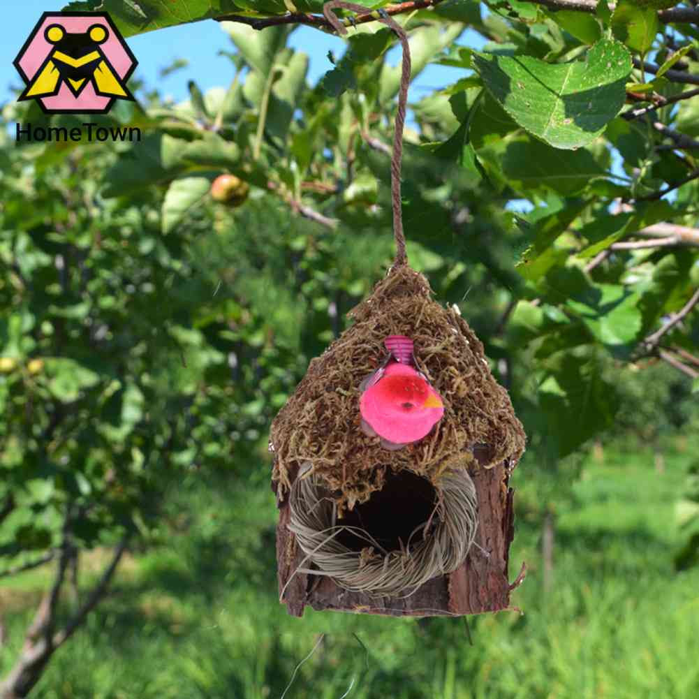 Tổ Chim Giả Đan Bằng Tay Treo Trang Trí Sân Vườn