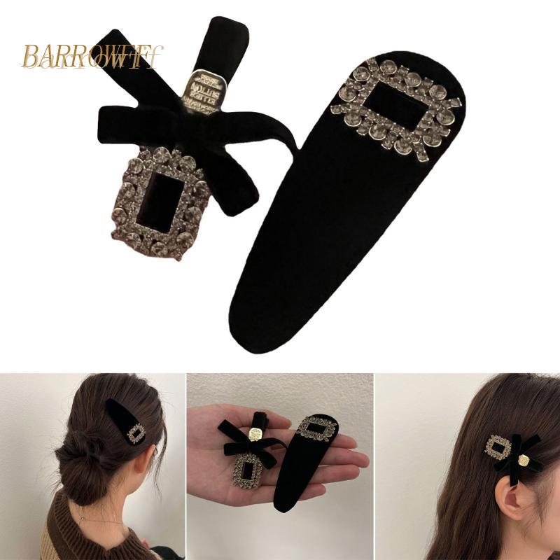 Kẹp Tóc Màu Đen Đính Đá Thời Trang Cho Nữ
