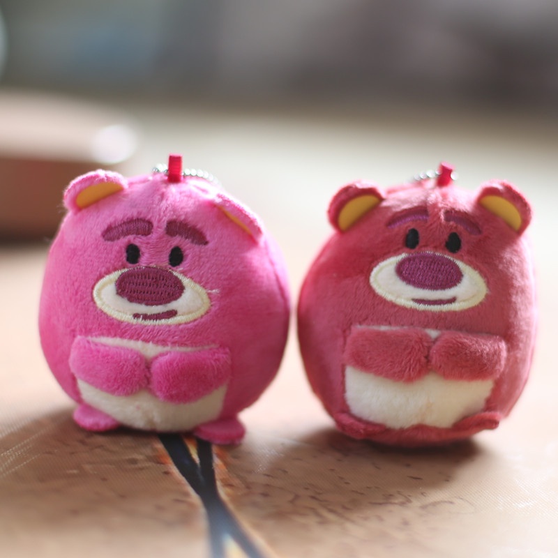 Gấu dâu Lotso Móc Khóa Hình Thú Nhồi Bông One Lotso 11 Dễ Thương