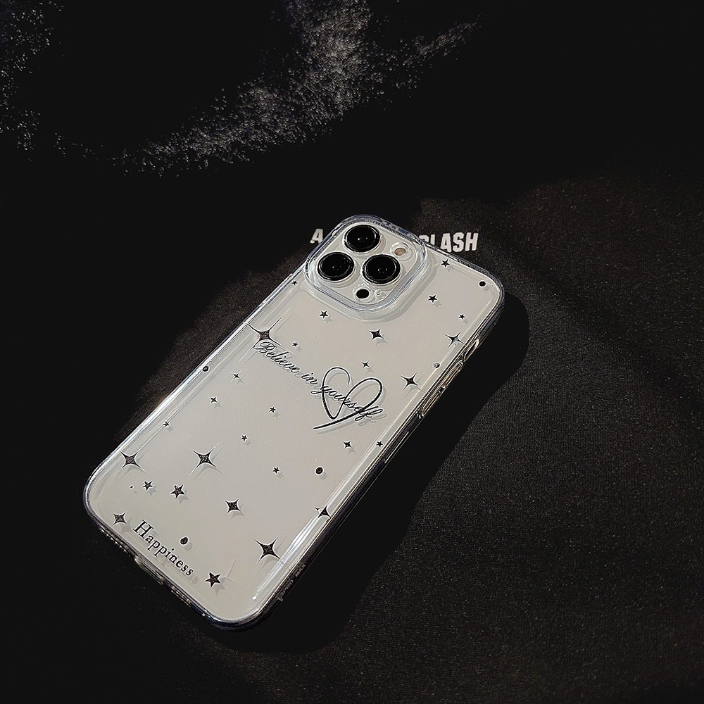 Ốp Điện Thoại Silicon Hình Ngôi Sao Lấp Lánh Cho iPhone14 13 12 11 13 14pro max-III