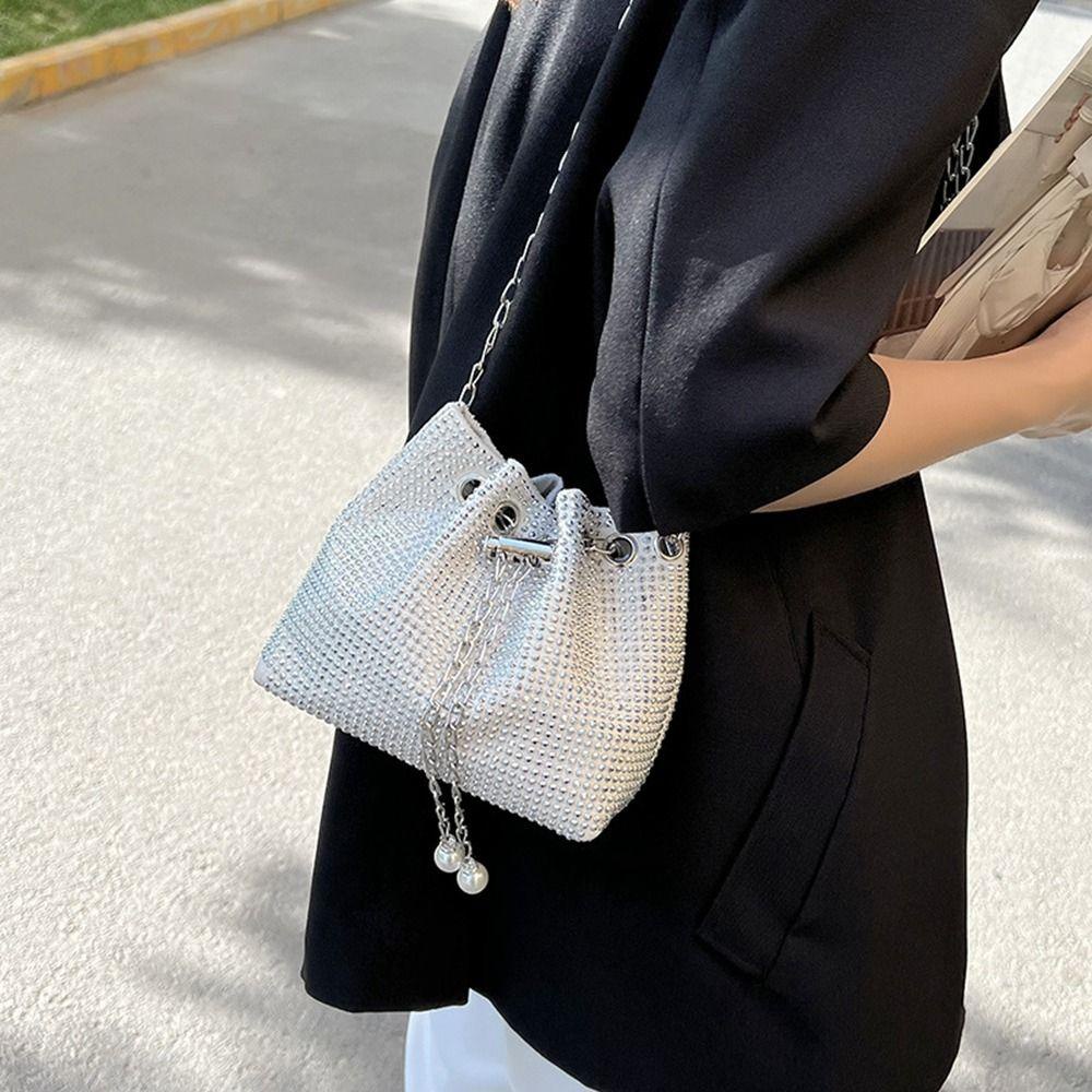 Túi Đeo Chéo Kim Tuyến Lấp Lánh Kiểu Cổ Điển Thời Trang Cho Nữ