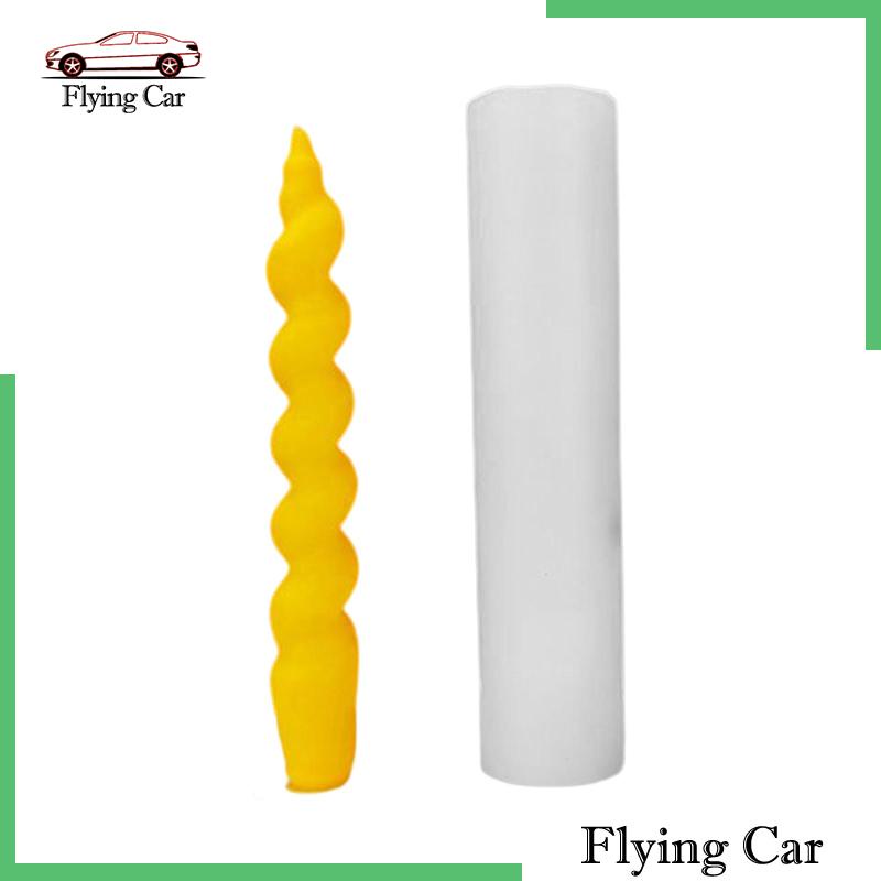 Khuôn Silicone Tạo Hình Xoắn Ốc Làm Nến / Xà Phòng 2 Ngăn