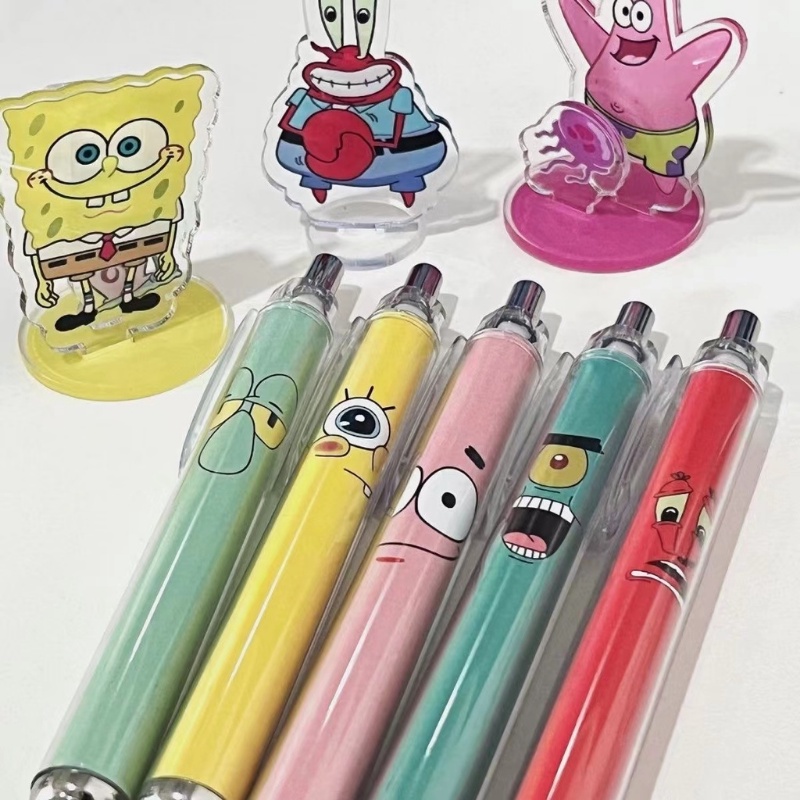 Bút Mực Đen Ngòi 0.5mm Hình SpongeBob Dễ Thương Cho Bé