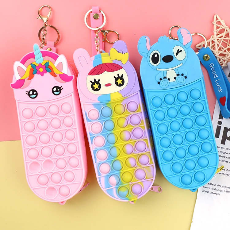 Túi Đựng Bút Silicon Sức Chứa Lớn In Hình rodenticide pioneer Hoạt Hình Cho Trẻ Em