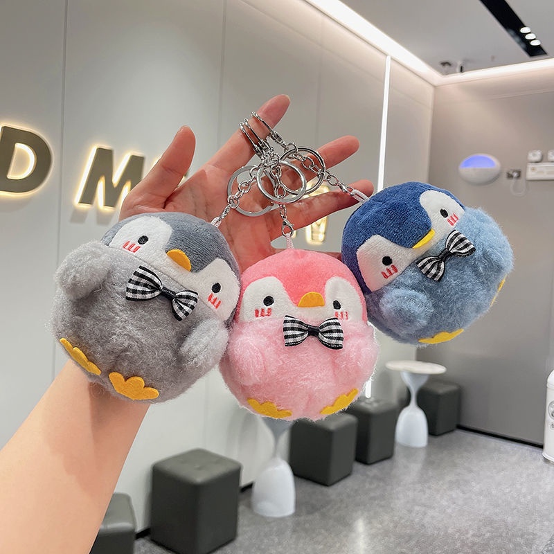 Móc Khóa Hình Chim Cánh Cụt Nhồi Bông Dễ Thương