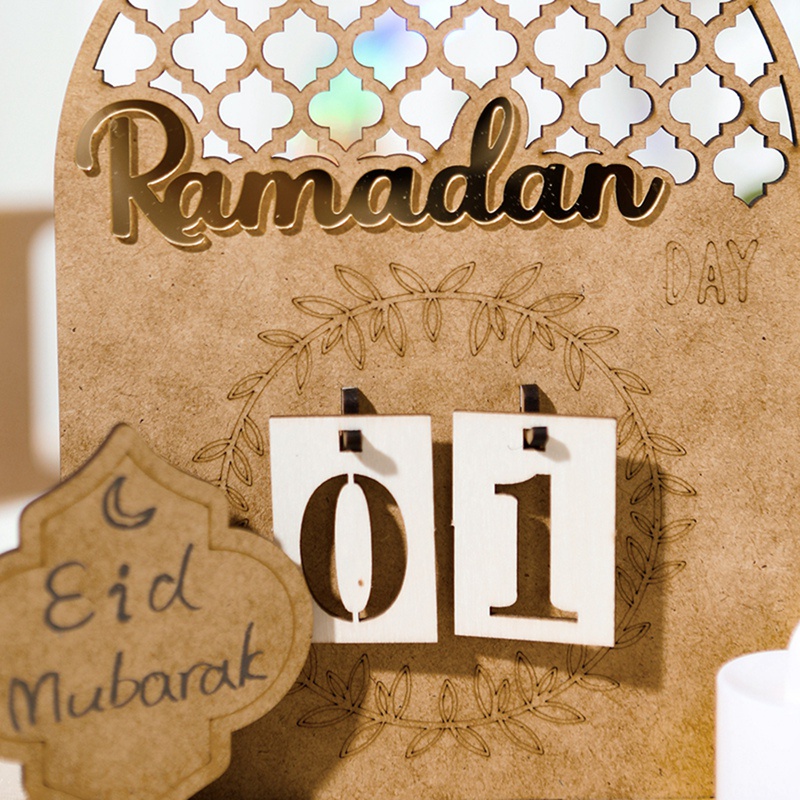 Lịch Để Bàn Đếm Ngược Eid Mubarak Ramadan Năm 2023 Trang Trí Nhà Cửa Phong Cách Hồi Giáo