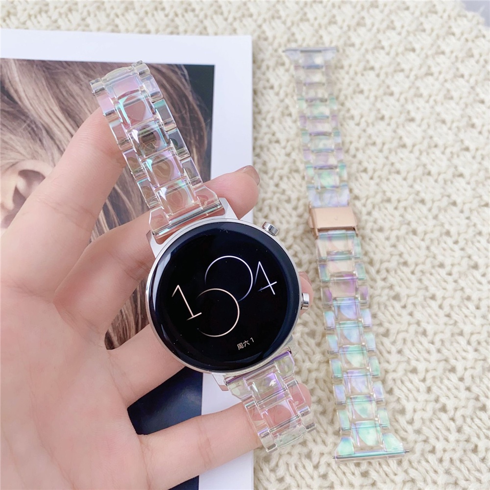 Dây Đeo Đồng Hồ 2 Màu Laser Trong Suốt Lấp Lánh Cho Samsung Galaxy Watch 5 4 4 Classic 40 / 44 / 42 / 46mm