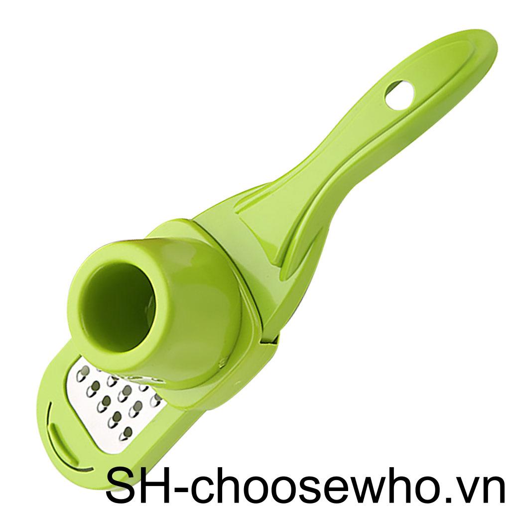 Dụng Cụ Nghiền Tỏi Bằng Thép Không Gỉ Chống Trượt Màu Đỏ / Xanh Lá