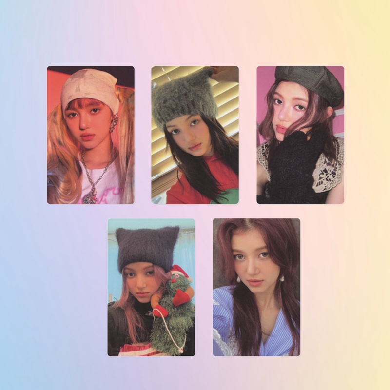 Set 5 Tấm Ảnh Lomo Card Minji Hanni Danielle Haerin Hyein Trong OMG 1st