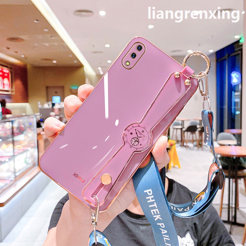 ốp điện thoại có dây đeo chéo ốp lưng  iphone x s xr iphone xs max Ốp Điện Thoại Silicon Mềm Mạ Điện Chống Sốc DDZBWD01 Cho iphone x s xr xs max viền vuông cute