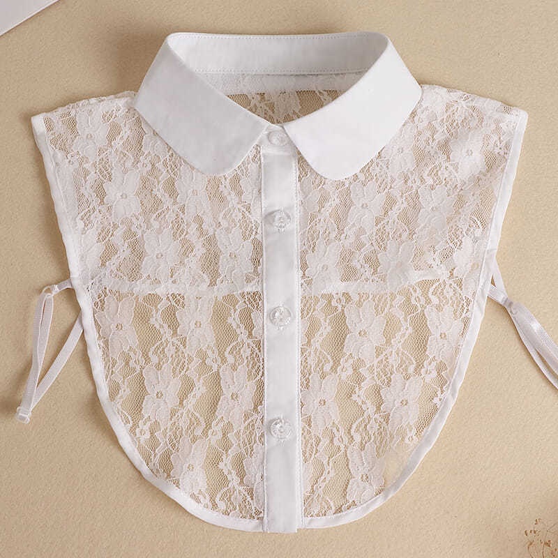 Cổ Áo Sơ Mi Giả Màu Trắng Đa Năng Thời Trang Cho Nữ