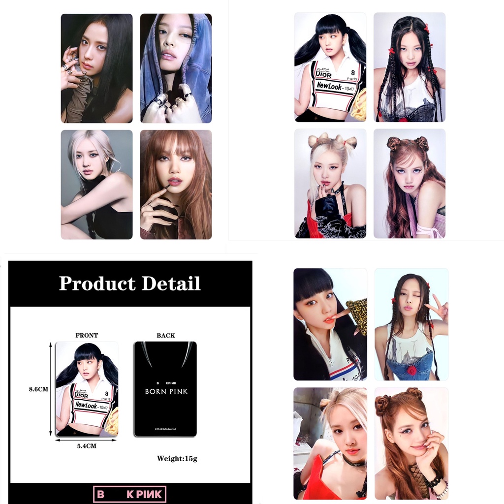 Set 4 Tấm Ảnh Lomo Card Nhóm Nhạc Blackpink JISOO JENNIE LISA ROSE