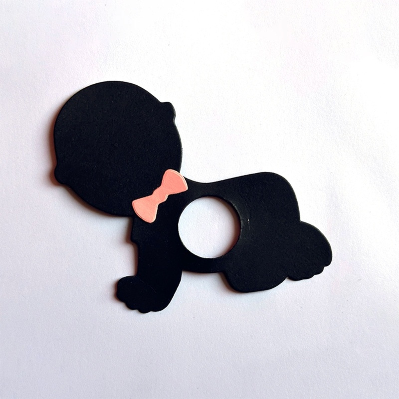 Khuôn Cắt Giấy Kim Loại Thủ Công Hình Kẹo Mút Em Bé Giá Đỡ