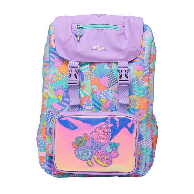 Ba lô Smiggle Away Foldover Backpack Lilac -IGL446670LIL