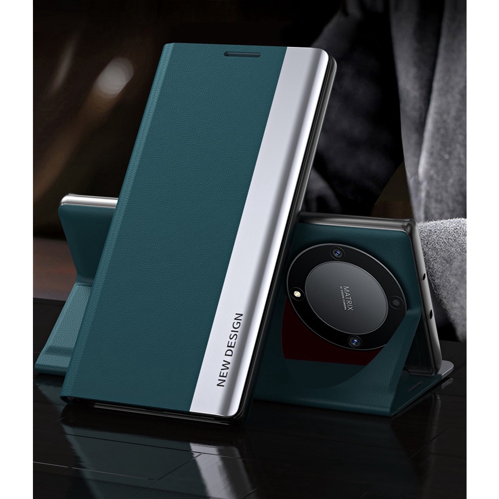 Màu sắc tương phản thời trang Vỏ da PU Honor X9D 5G Vỏ lật từ tính Honor X70 5G Vỏ bảo vệ toàn diện