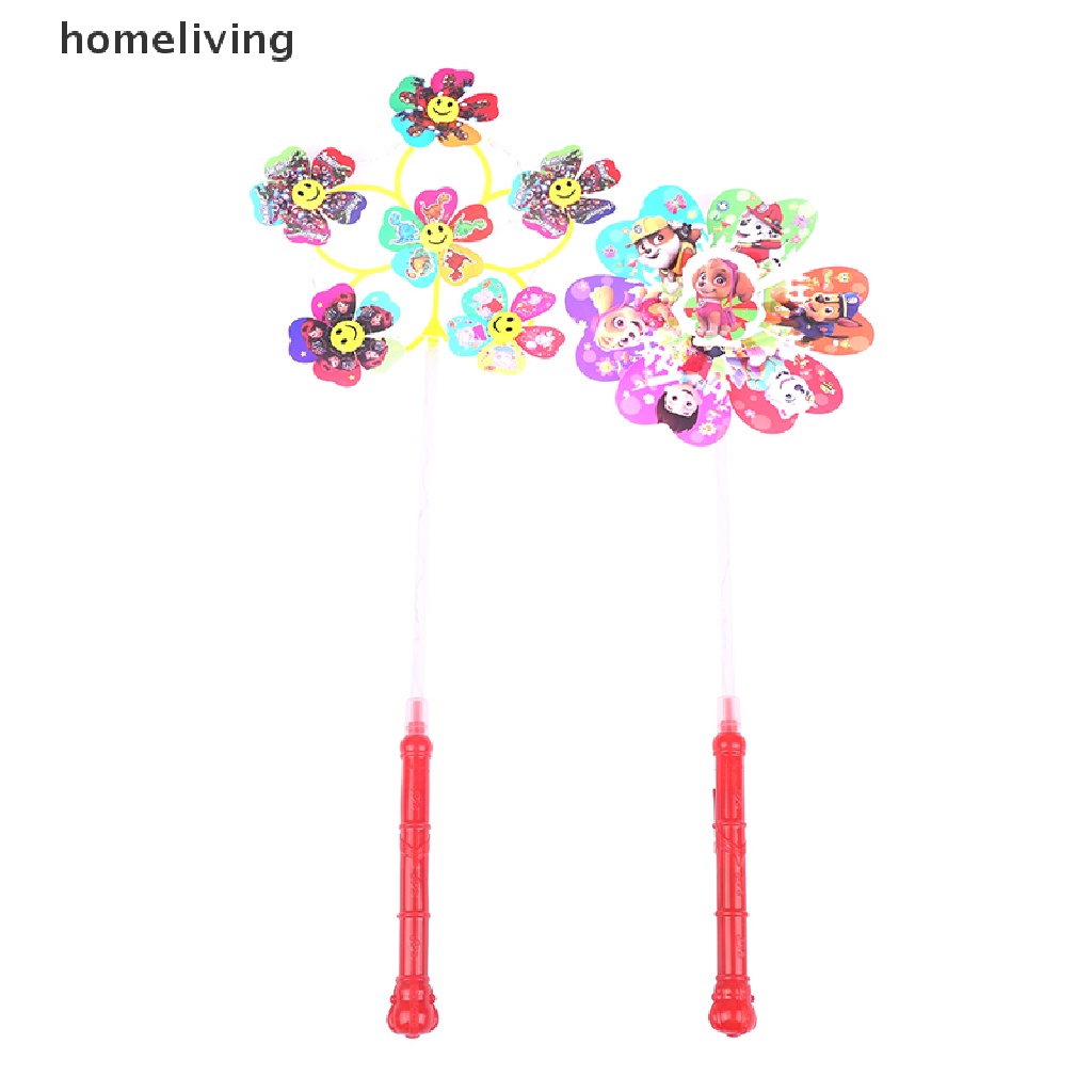 Chong Chóng 6 Bánh Xe Có Đèn Led Phát Sáng Hình Cối Xay Gió Hoạt Hình