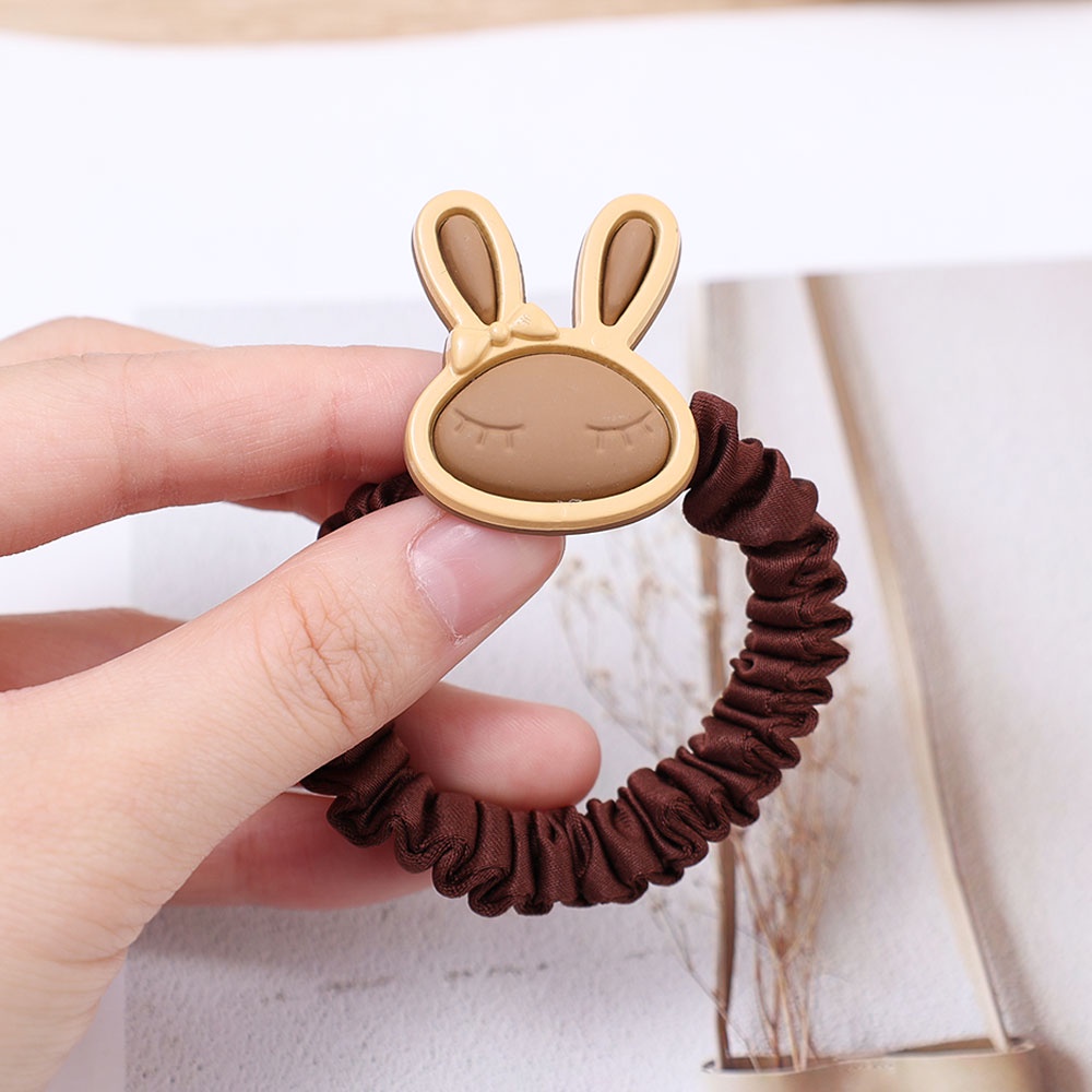 Dây Cột Tóc Cao Su Co Giãn Hình Thỏ Dễ Thương Phong Cách Hàn Quốc Cho Nữ