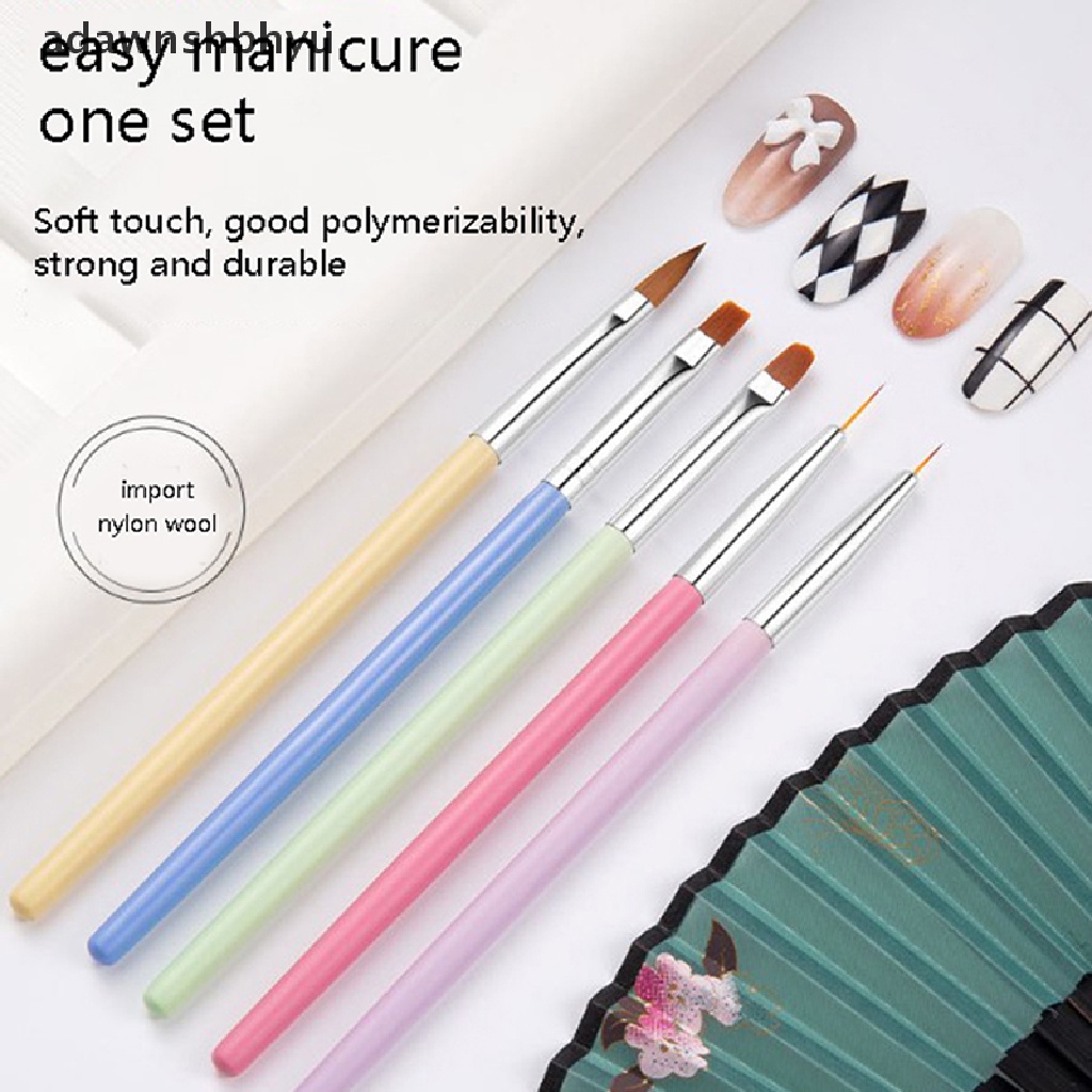 Cọ Vẽ Trang Trí Móng Tay Đầu Tròn Bằng Kim Loại Chuyên Dụng