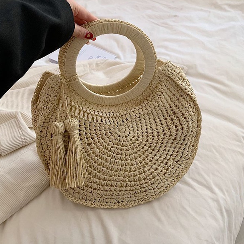 Túi Xách Tay Bằng Rơm Thời Trang Sức Chứa Lớn Cho Nữ