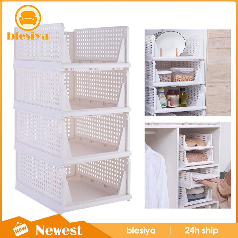 Set 4 Giỏ Đựng Đồ Chơi / Quần Áo Có Thể Xếp Chồng Lên Nhau Tiện Dụng