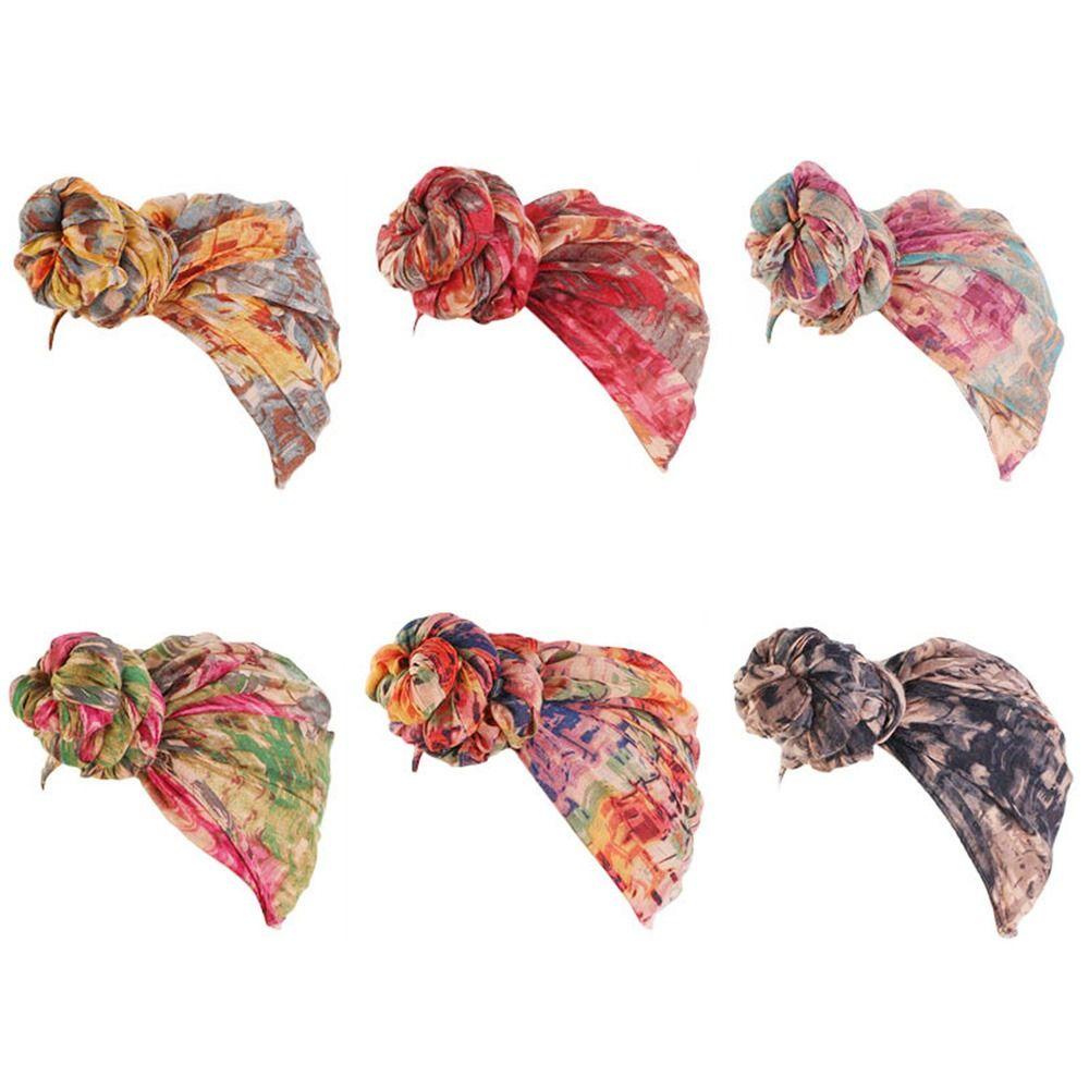 MYRONGVN Mũ Turban Thắt Nút Họa Tiết Phong Cách Châu Phi Chất Lượng Cao