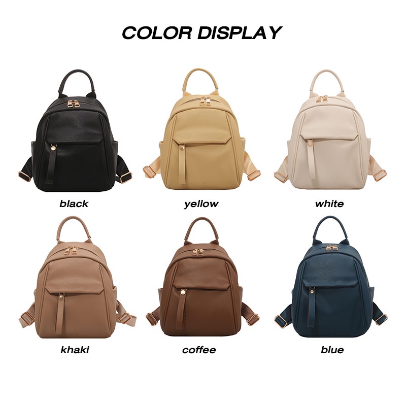 AlphaZ Ba Lô Da Hai Dây Phong Cách Hàn Quốc Hợp Thời Trang Cho Nữ