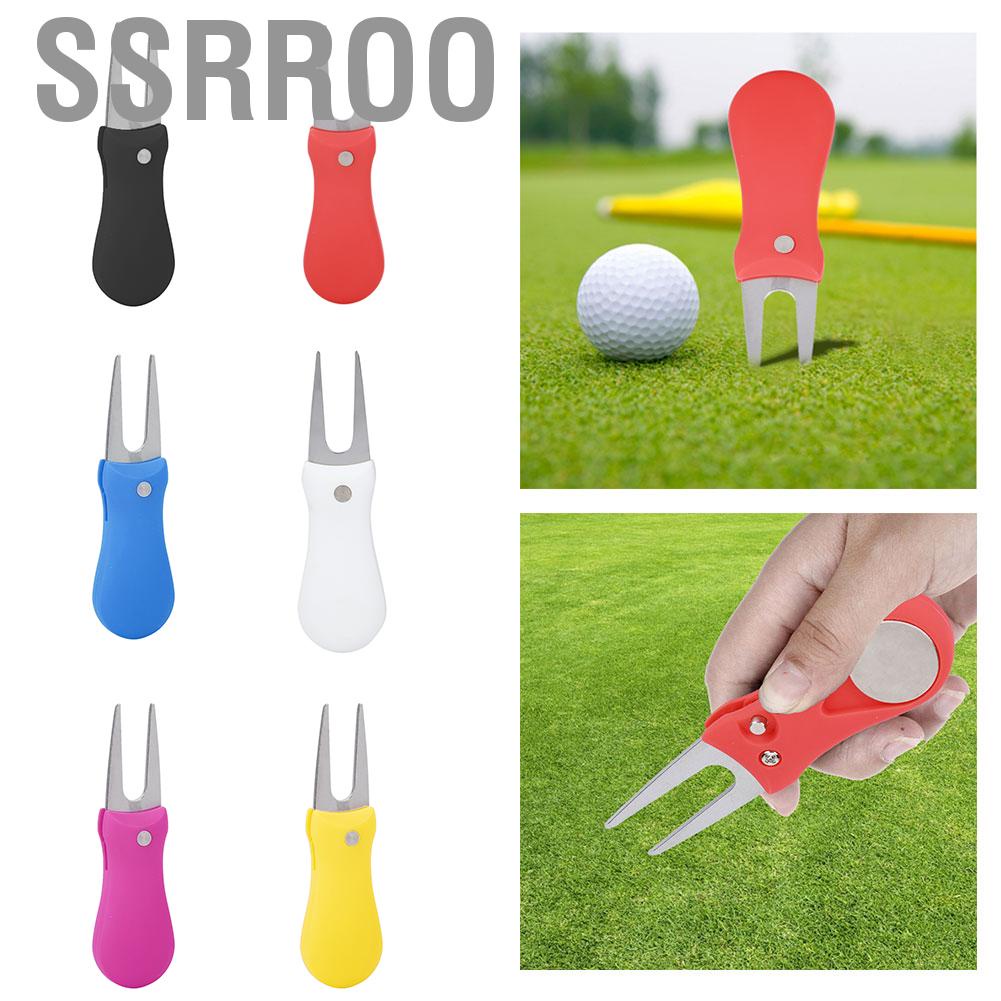 Ssrroo Lightweight Portable Folding Ball Fork Lawn Repairing Tools  Golf Green Divot Repair Tool  Green Divot Tool  for Golf Club Golfers Golf Course