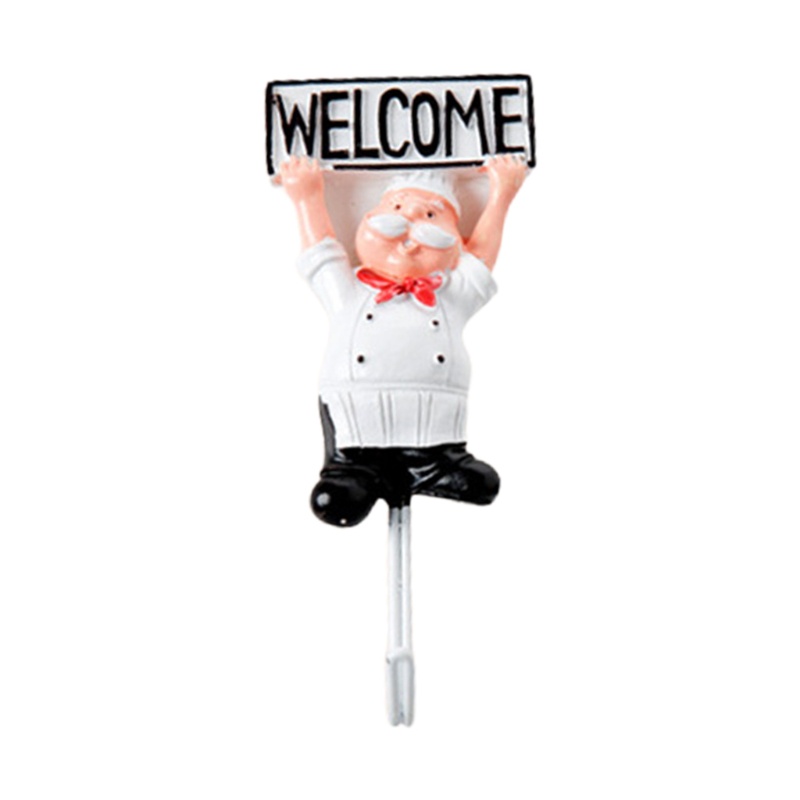 Móc Treo Đồ Bằng Thép Không Gỉ Hình Đầu Bếp Hoạt Hình Sáng Tạo