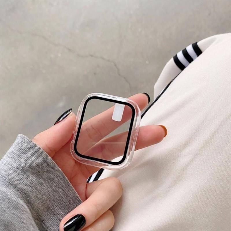 Ốp Kính Cường Lực + Ốp Bảo Vệ Màn Hình Chống Va Đập Cho iWatch 8 7 6 5 4 3 2 1 SE SE2 45mm 41mm 44mm 42mm 40mm 38mm