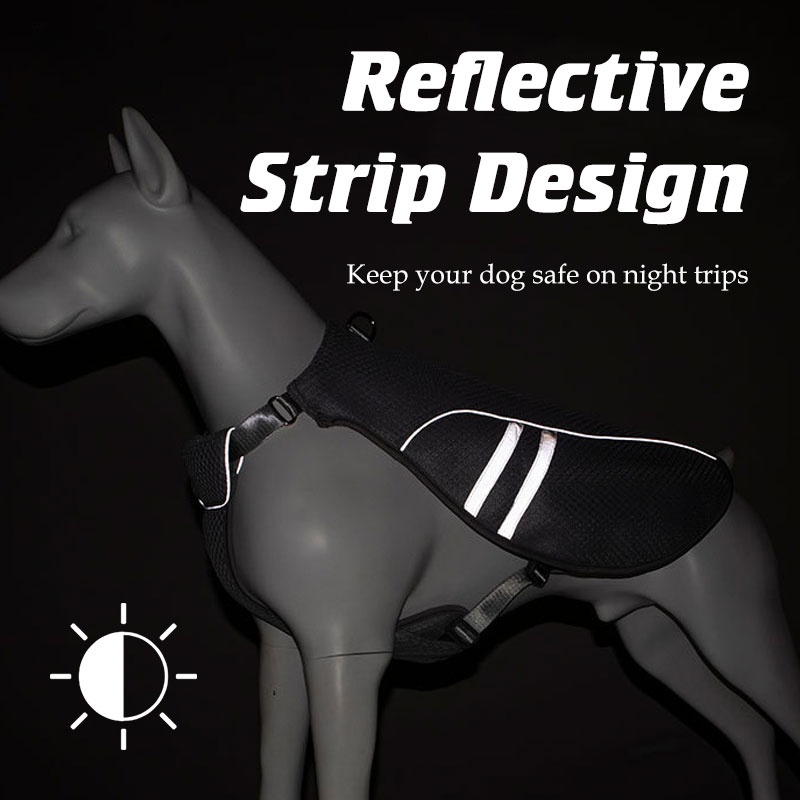 HamshMoc Áo Khoác Phản Quang Làm Mát Chống Nắng Mùa Hè Có Thể Điều Chỉnh Huấn Luyện Chó Ngoài Trời